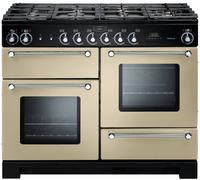 Rangemaster Kitchener KCH110DFFCR/C 110cm Dual Fuel Range Cooker - Cream / Chrome