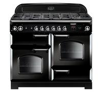 Rangemaster 116780 110cm Wide Classic Dual Fuel Range Cooker in Black