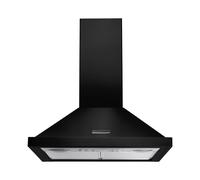 Rangemaster 60cm Chimney Cooker Hood - Black & Chrome