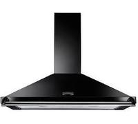 Rangemaster 89280 110cm CLASSIC Cooker Hood in Black with Chrome Rail