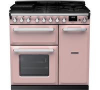 Rangemaster 90cm Dual Fuel Range Cooker Estel Deluxe, Pale Pink ESDL90DFPPPK/CM1 A
