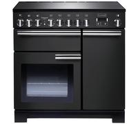 Rangemaster 90cm Induction Range Cooker Professional Deluxe, Charcoal Black PDL90EICB/C A