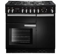 Rangemaster PROP90DFFGB/C Professional Plus 90cm Dual Fuel Range Cooker Black