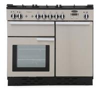 Rangemaster Professional Plus PROP100DFFSS/C 100cm Dual Fuel Range Cooker with Gas Hob - Stainless Steel - A/A Rated, Stainless Steel
