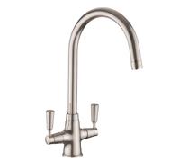 Rangemaster AquaClassic Double Lever Kitchen Mixer Tap - Brushed TAQCLASSDLBFBF