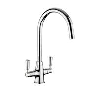 Rangemaster AquaClassic Double Lever Kitchen Mixer Tap - Chrome