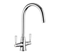 Rangemaster AquaClassic Double Lever Kitchen Mixer Tap - Chrome
