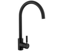 Rangemaster Aquatrend Kitchen Mixer Tap, Black Finish Brass Single-Lever With Swivel Spout And Honeycomb Aerator
