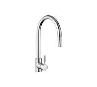 Rangemaster Aquatrend Single Lever Pull Out Monobloc Kitchen Mixer Tap - Polished Chrome