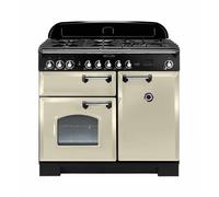Rangemaster CDL100DFFCR/C Classic Deluxe Cream with Chrome Trim 100cm Dual Fuel Range Cooker - A Rated - 92500