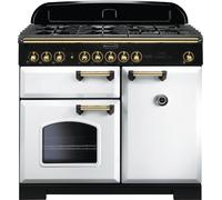 Rangemaster 113860 (CDL100DFFWH/B) CLASSIC DELUXE 100cm Dual Fuel Cooker
