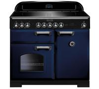 Rangemaster CDL100EIRB/C Classic Deluxe Regal Blue / Chrome 100cm Induction Range Cooker A