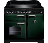 Rangemaster CDL100EIRG/C Classic Deluxe Racing Green with Chrome Trim 100cm Induction Range Cooker - A Rated - 113990