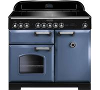 Rangemaster CDL100EISB/C Classic Deluxe Stone Blue / Chrome 100cm Induction Range Cooker A