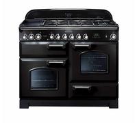 Rangemaster Classic Deluxe 110 Dual Fuel Freestanding cooker Electric Gas Black