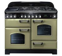 Rangemaster CDL110DFFOG/C Classic Deluxe 110cm Dual Fuel Range Cooker 100930 - OLIVE GREEN