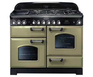 Rangemaster CDL110DFFOG/C Classic Deluxe 110cm Dual Fuel Range Cooker 100930 - OLIVE GREEN