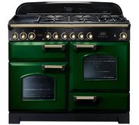 Rangemaster Classic Deluxe 110 Dual Fuel Range cooker Electric Combi Green