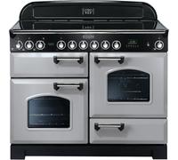 Rangemaster CDL110ECRP/C Classic Deluxe Royal Pearl / Chrome 110cm Ceramic Range Cooker A