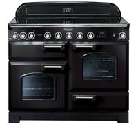 Rangemaster CDL110EIBL/C Classic Deluxe Black / Chrome 110cm Induction Range Cooker A