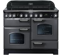 Rangemaster CDL110EISL/C Classic Deluxe Slate with Chrome Trim 110cm Induction Range Cooker - Grey - A Rated - 123410