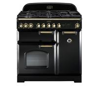 Rangemaster CDL90DFFBL/B Classic Deluxe 90cm Dual Fuel Range Cooker 80950 - BLACK