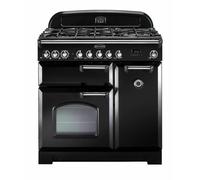Rangemaster CDL90DFFBL/C Classic Deluxe 90cm Dual Fuel Range Cooker 80930 - BLACK