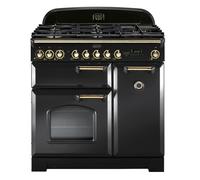 Rangemaster CDL90DFFCB/B Classic Deluxe 90cm Dual Fuel Range Cooker 129450 - CHARCOAL BLACK