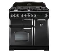 Rangemaster CDL90DFFCB/C Classic Deluxe 90cm Dual Fuel Range Cooker 128420 - CHARCOAL BLACK
