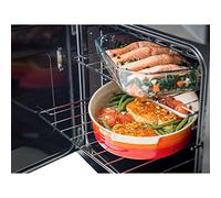 Rangemaster CDL90DFFCY/B Freestanding A Rated Dual Fuel Range Cooker -Cranberry / Brass