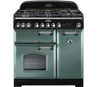 Rangemaster CDL90DFFMG-C Rangermaster Classic Deluxe 90cm Dual Fuel Rangecooker - Mineral Green