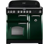 Rangemaster CDL90ECRG/C Classic Deluxe Racing Green / Chrome 90cm Ceramic Range Cooker A
