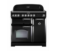 Rangemaster CDL90EIBL/C Classic Deluxe Black / Chrome 90cm Induction Range Cooker A