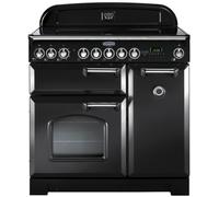 Rangemaster CDL90EICB/C Classic Deluxe Charcoal Black / Chrome 90cm Induction Range Cooker A