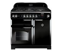 Rangemaster CLA100DFFBL/C Classic 100cm Dual Fuel Range Cooker Black Chrome
