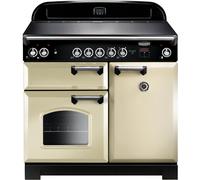 Rangemaster CLA100ECCR/C Classic Cream / Chrome 100cm Ceramic Range Cooker A