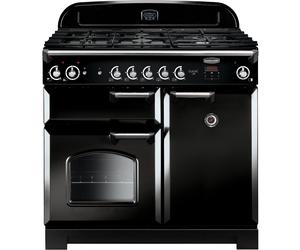 Rangemaster CLA100NGFBL/C Classic Black / Chrome 100cm Gas Range Cooker 117630