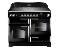 Rangemaster Classic CLA110ECBL/C 110cm Electric Range Cooker with Ceramic Hob - Black / Chrome - A/A Rated