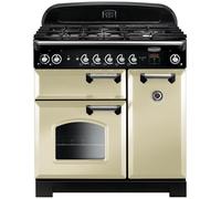 Rangemaster Classic CLA90DFFCR/C 90cm Dual Fuel Range Cooker - Cream / Chrome - A/A Rated