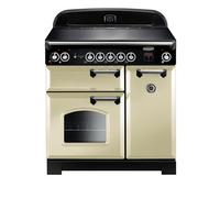 Rangemaster Classic CLA90EICR/C 90cm Electric Range Cooker with Induction Hob - Cream / Chrome - A/A Rated, Cream