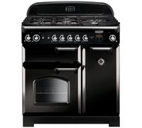 Rangemaster CLA90NGFBL/C Classic 90 Gas Range Cooker, Black