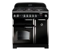 Rangemaster Cla90Ngfblc Freestanding Gas Range Cooker With Gas Hob - Black