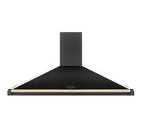 Rangemaster CLAHDC110BB Classic Black with Brass Trim 110cm Chimney Hood