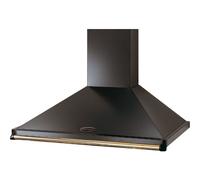 Rangemaster CLAHDC90BB/ Black /brass Chimney Hood 90cm With Rail