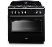 Rangemaster CLAS90FXDFFBLC Classic 90cm Dual Fuel Range Cooker- Black & Chrome
