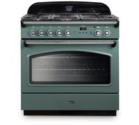 Rangemaster CLAS90FXDFFMG/C Classic FX Mineral Green / Chrome 90cm Dual Fuel Range Cooker 128250 A