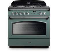 Rangemaster CLAS90FXDFFMGC Classic 90cm Dual Fuel Range Cooker - Mineral Green & Chrome
