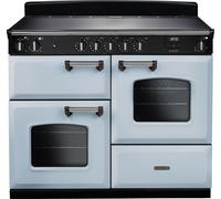 Rangemaster Classic 110 Induction CLO110EIPMSB/CM1 110cm wide Electric Range Cooker with Zone induction hob Hob - Misty Blue / Chrome Blue
