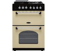 Rangemaster CLA60DFFCR/C Classic 60cm Dual Fuel Freestanding Cooker, Cream