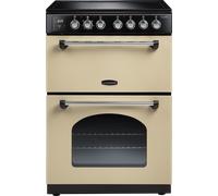 Rangemaster Classic 60 CLA60EICR/C 60cm Double Oven Electric Cooker with Induction Hob - Cream / Chrome - A/A Rated, Cream